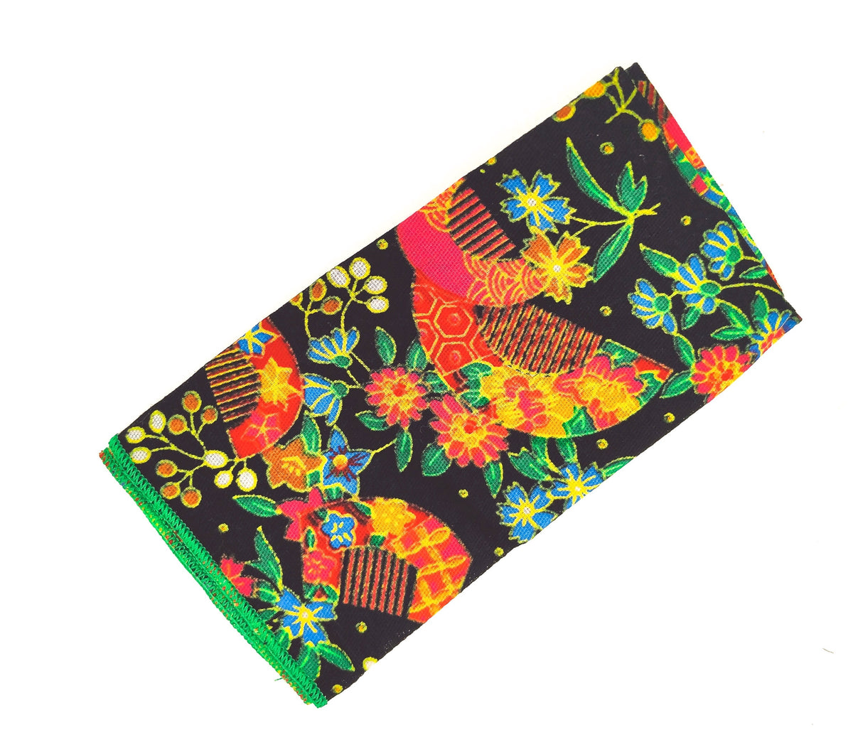 Pañuelo de Algodon Negro Estampados Color 23x23cm