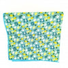 Pañuelo de Algodon Turquesa Floreado 23,5 x 23,5 cm