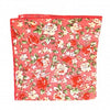 Pañuelo de Algodon Rosa Floreado 23,5 x 23,5 cm
