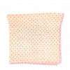Pañuelo de Algodon Rosa Topos Marrones 23,5 x 23,5 cm