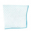Pañuelo de Algodon Azul Cielo Topos Marrones 23,5 x 23,5 cm