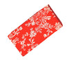 Pañuelo de Algodon Rojo Estampado Flores Blancas 23x23cm
