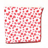 Pañuelo de Algodon Blanco Flores Rosas 23,5 x 23,5 cm
