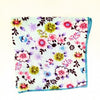 Pañuelo de Algodon Azul Floreado 23,5 x 23,5 cm