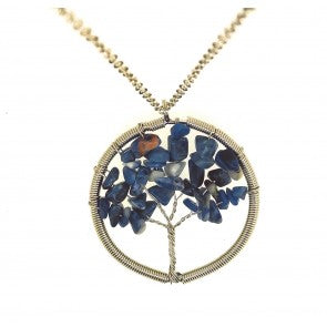 Colgante Arbol de la Vida Piedras Azules 50mm