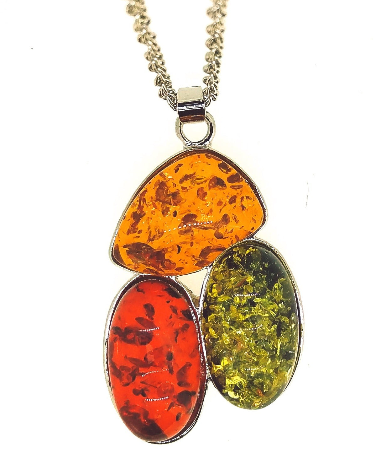Colgante Piedras Colores 62x38mm