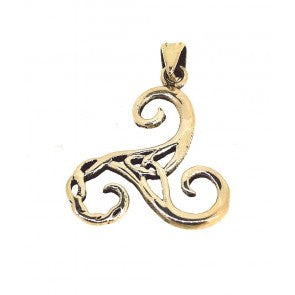Colgante Triskel Cruz Celta Plata 25x18mm