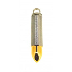 Colgante Bala Punta Dorada 50x10mm