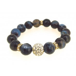 Pulsera Piedras Negras 18mm