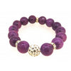 Pulsera Piedras Moradas 18mm