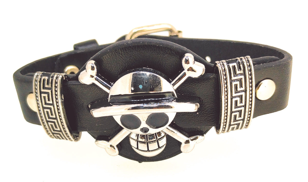 Pulsera Calavera One Piece Negra 25mm