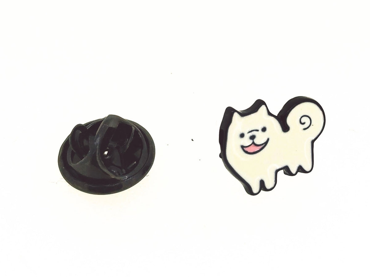 Pin de solapa Perrito Blanco 14x9mm
