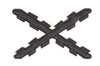 Parche Bordado Termoadhesivo Aspa Borgoña Negro 5,2x3,4 cm