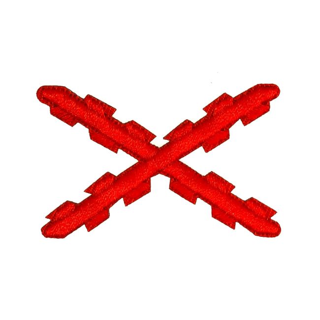 Parche Bordado Termoadhesivo Aspa Borgoña 5,2x3,4 cm