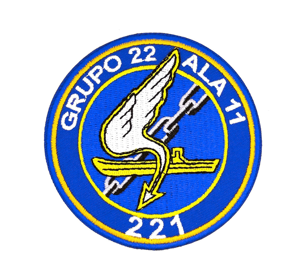 Parche Bordado Termoadhesivo Grupo 22 Ala 11 221 8cm