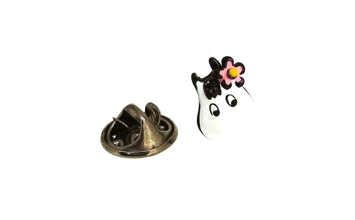 Pin de solapa Vaca Flor Face 13x10mm