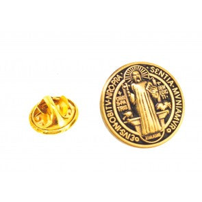 Pin de solapa Medalla San Benito 18mm