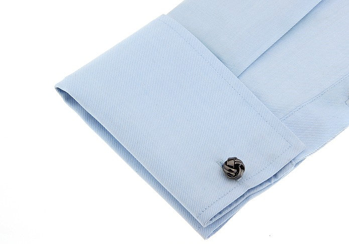 Gemelos para camisas Nudo Acero Negro