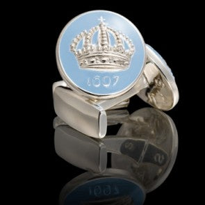 Gemelos Skultuna Crown Azul Claro