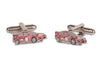 Gemelos de camisa coches de carrera rojos - 20x7mm