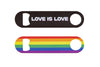 Abrebotellas de bandera LGTB + Love is Love | Tamaño: 12,5x3cm