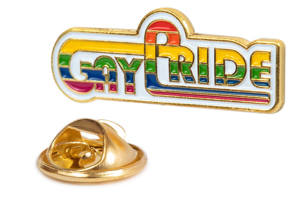 Pin LGTBi Gay Pride / Orgullo Gay - 30x10mm - Pin retro con colores arcoiris