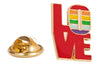 Pin de solapa LOVE - 25x17mm - Pin del orgullo gay