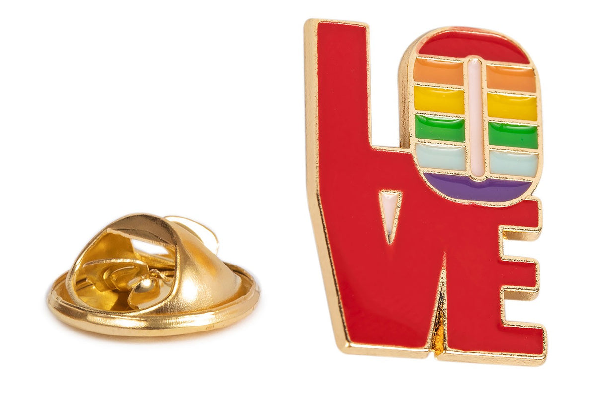 Pin de solapa LOVE - 25x17mm - Pin del orgullo gay