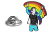 Pin de solapa de Harry Styles sosteniendo una bandera LGTB- 30x25mm - Orgullo gay