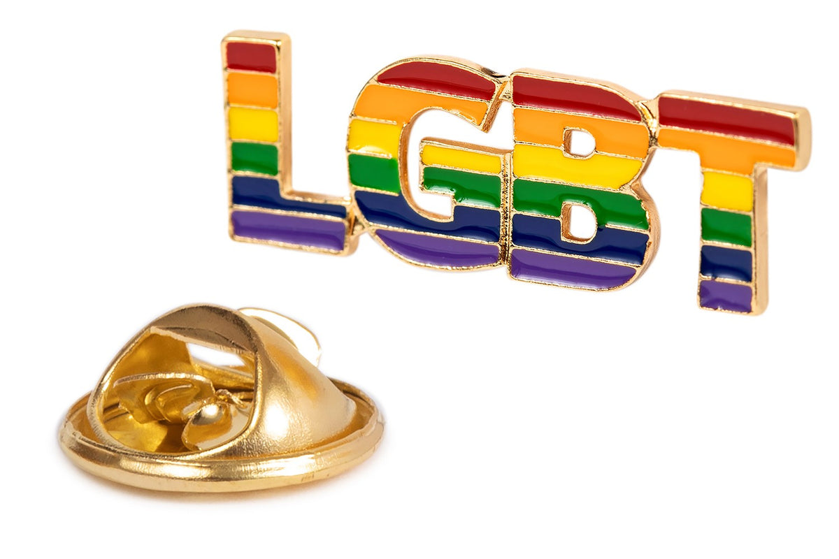 Pin LGTB con colores de la bandera del orgullo gay- 40x15mm - bandera arcoiris