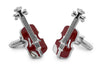 Gemelos de Camisa Violín Vinotinto 10x30mm