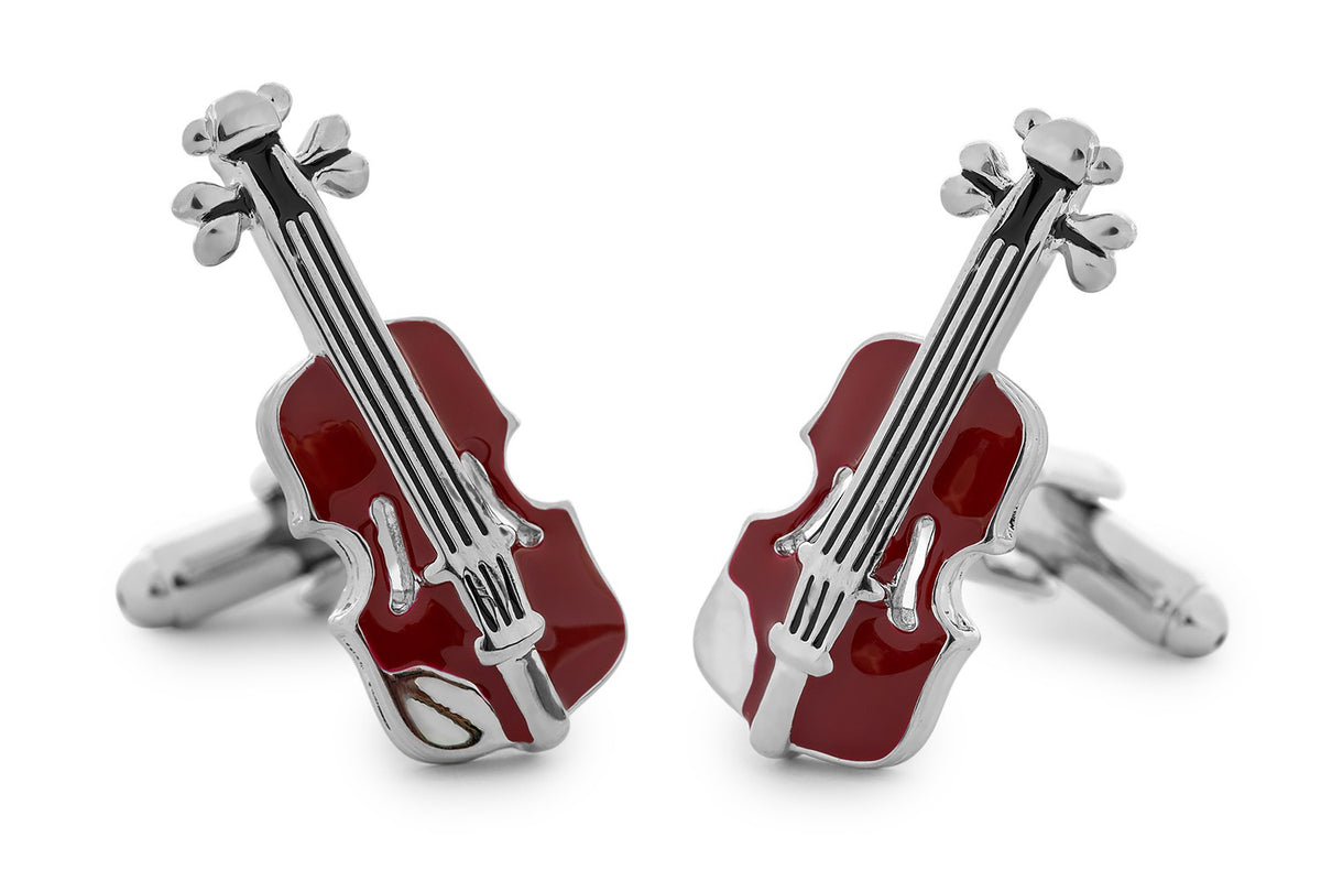 Gemelos de Camisa Violín Vinotinto 10x30mm