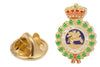 Gemelos de camisa de la medalla de San Hermenegildo - 13x20mm - Esmaltado a Color-Pin