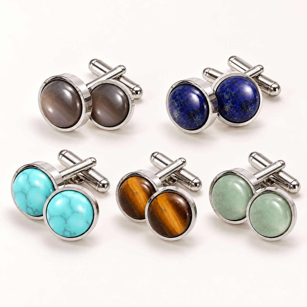 Gemelos para Ceremonia de Piedras Naturales