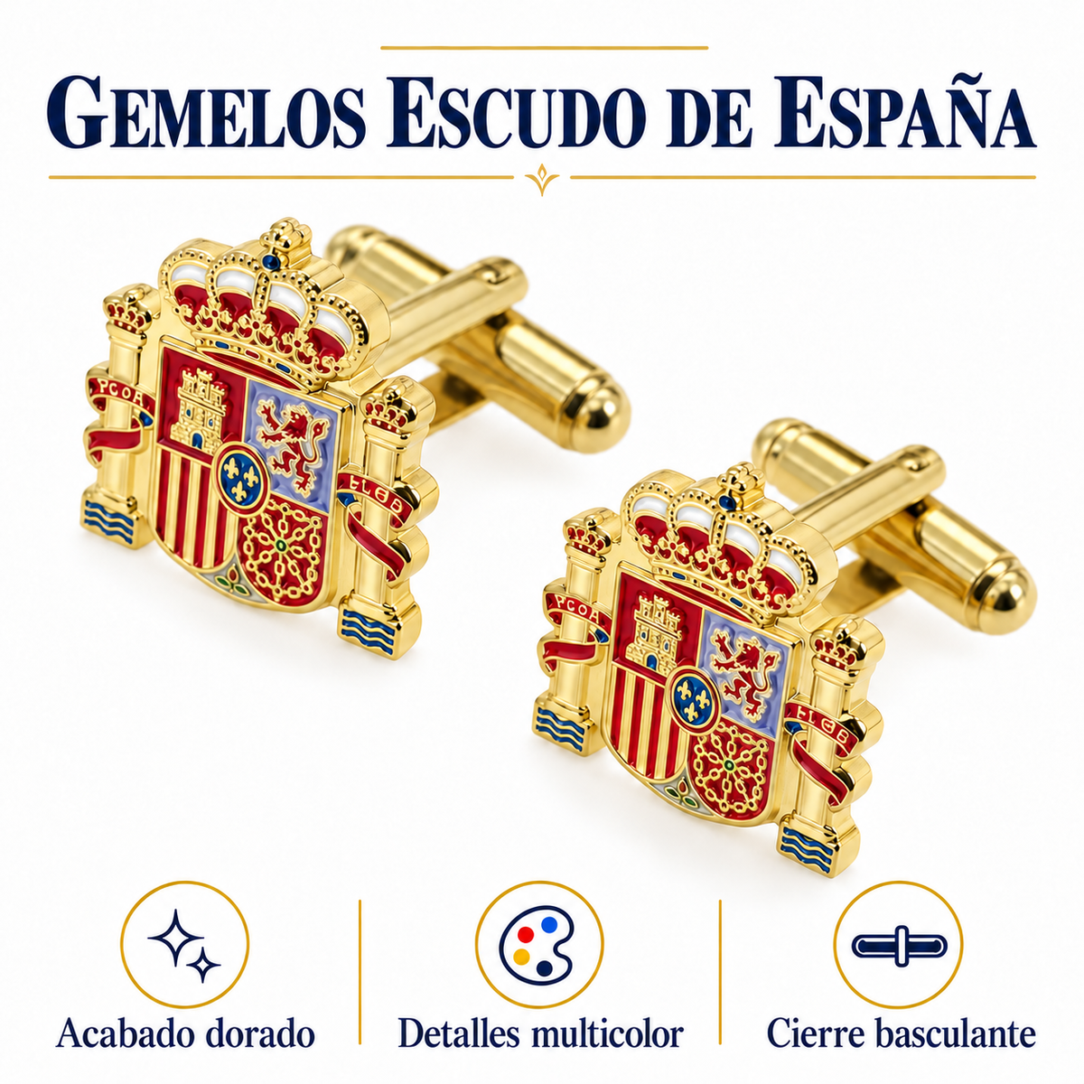 Gemelos para Camisa ‪Escudo del Estado Español