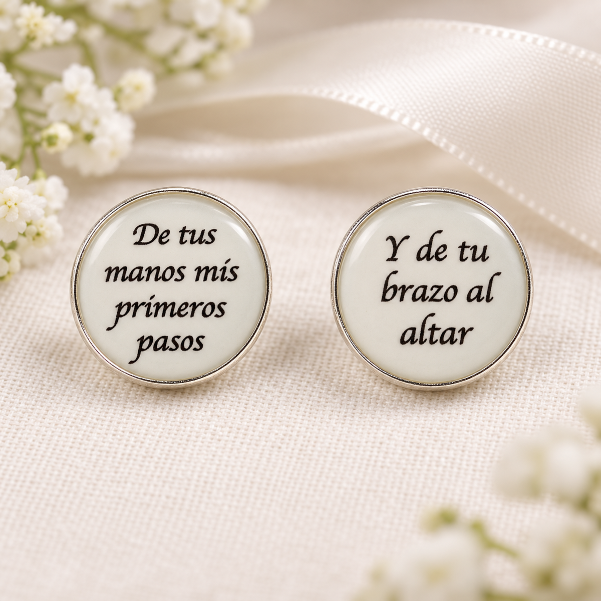 Cubrebotones De Tu Mano Mis Primeros Pasos Blanco