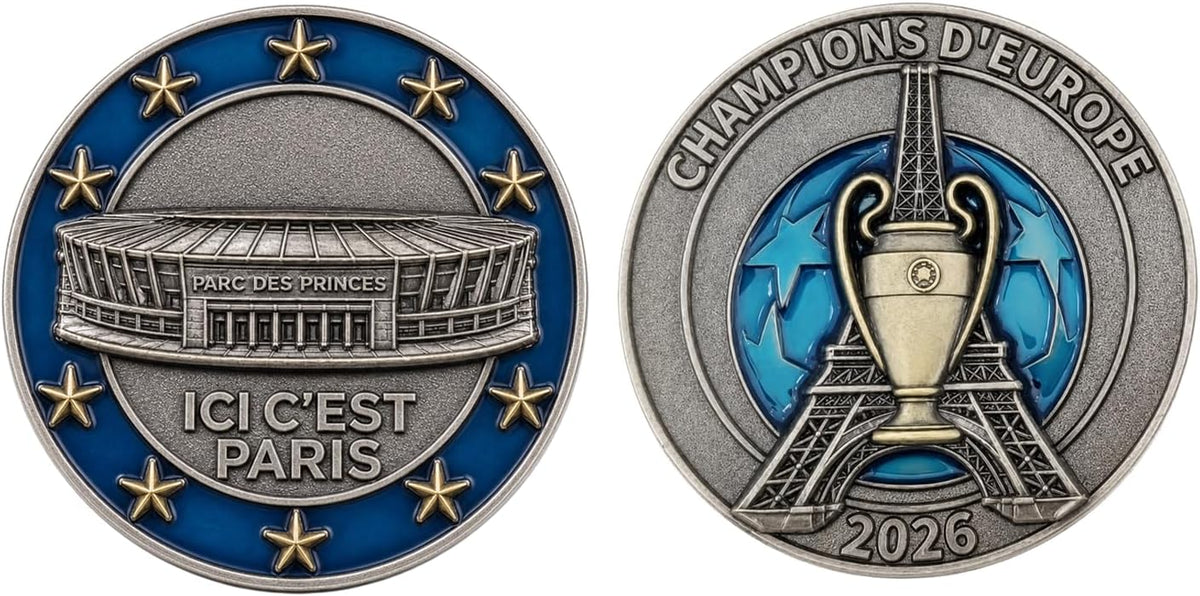 Gemelolandia Moneda Conmemorativa Campeones Champions League 2026 PSG 4,5cm
