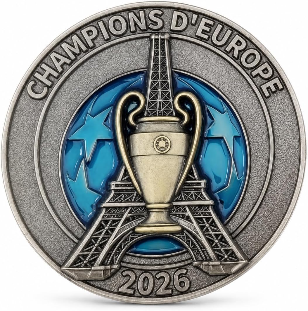 Gemelolandia Moneda Conmemorativa Campeones Champions League 2026 PSG 4,5cm