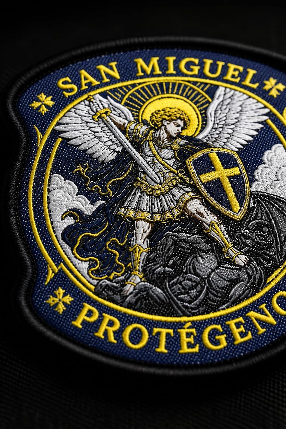Gemelolandia - Parche Táctico San Miguel Protégenos 8 cm Patrón Policía