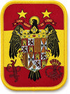Parche Selección España Águila de San Juan con 2 Estrellas Bordado Woven 80x60 mm - Borde Amarillo, Hook and Loop, Para amantes del coleccionismo, Parche de fútbol