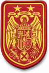 Parche Selección España Águila de San Juan con 2 Estrellas Bordado Woven 80x60 mm - Borde Amarillo, Hook and Loop, Para amantes del coleccionismo, Parche de fútbol (Copia)