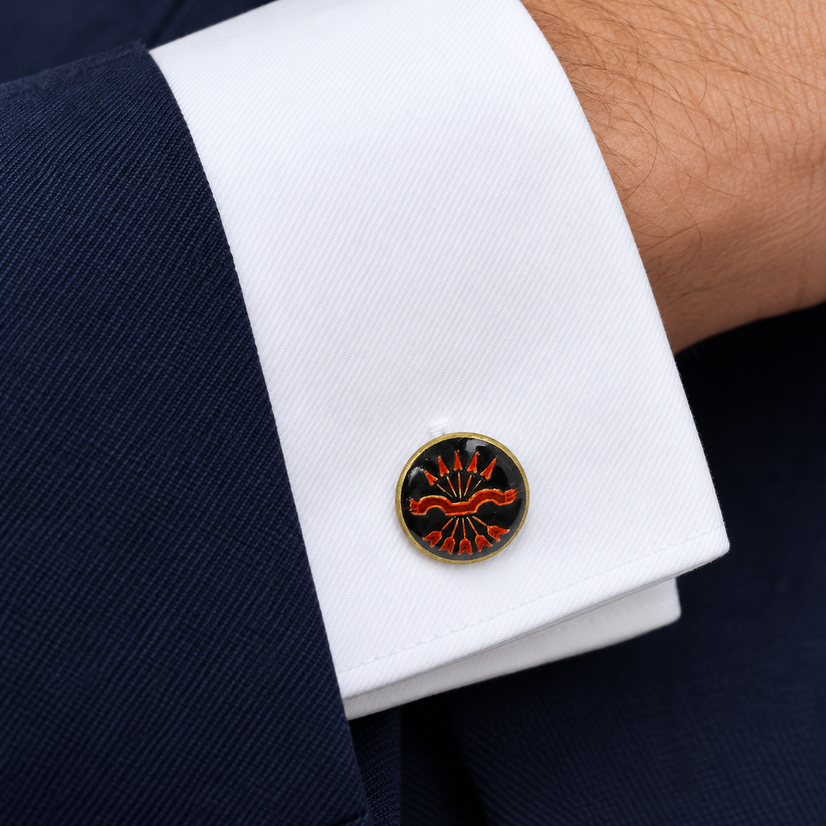 Gemelos de Camisa con Botones Originales de Falange Epoca Guerra Civil Española 15 mm