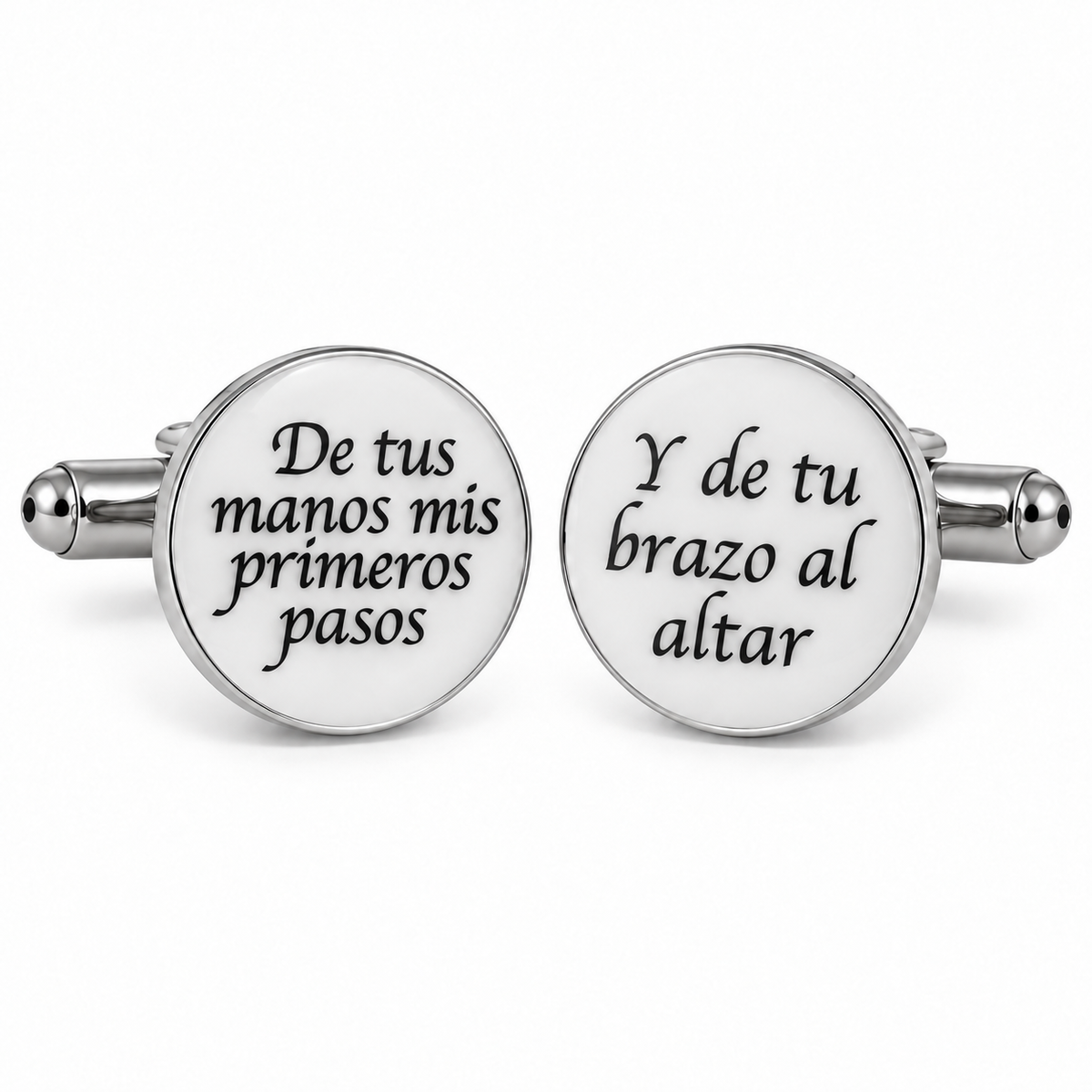 Gemelos para Camisa De Tus Manos Mis Primeros Pasos Blanco