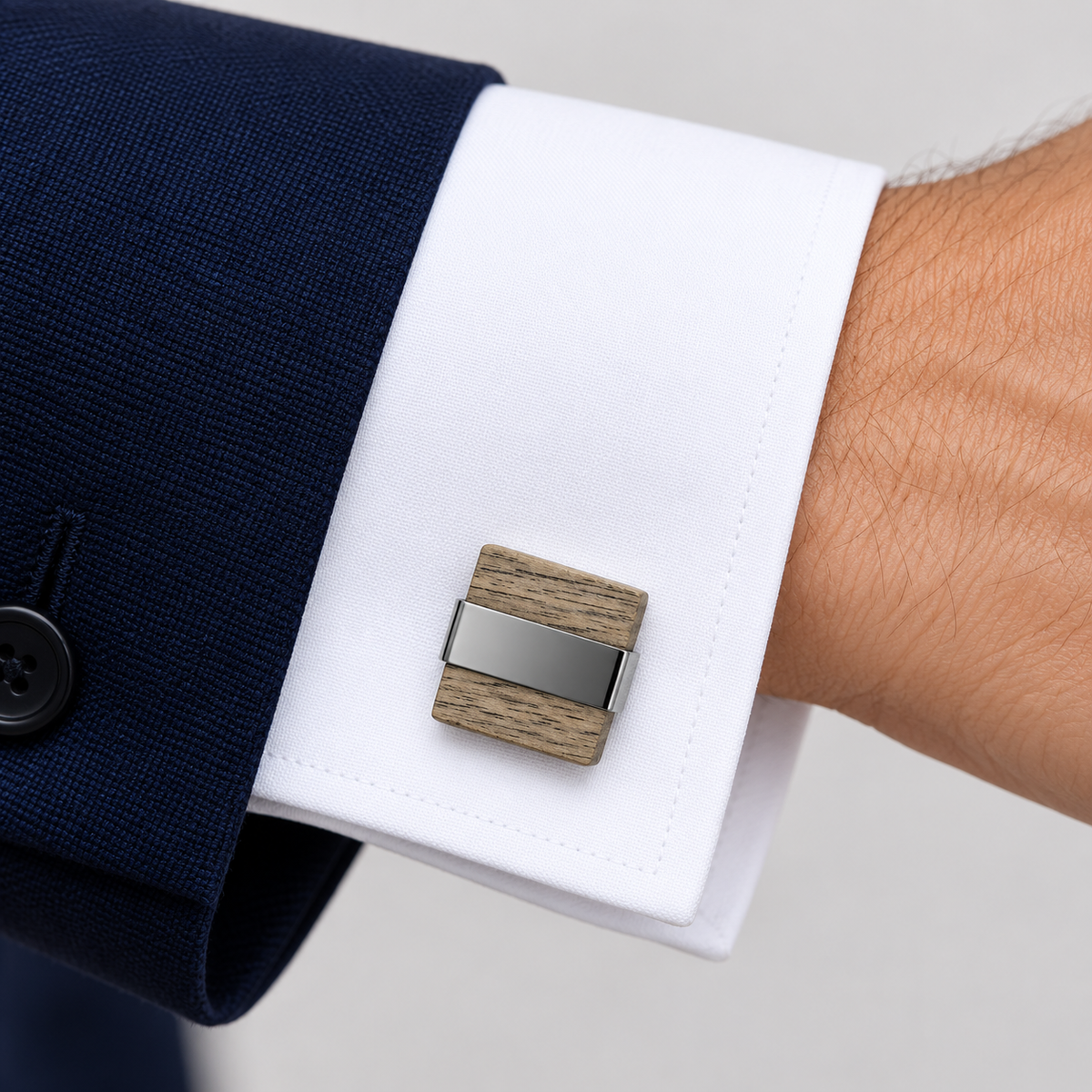 Gemelos para Camisa Wooden Square Style Cuff