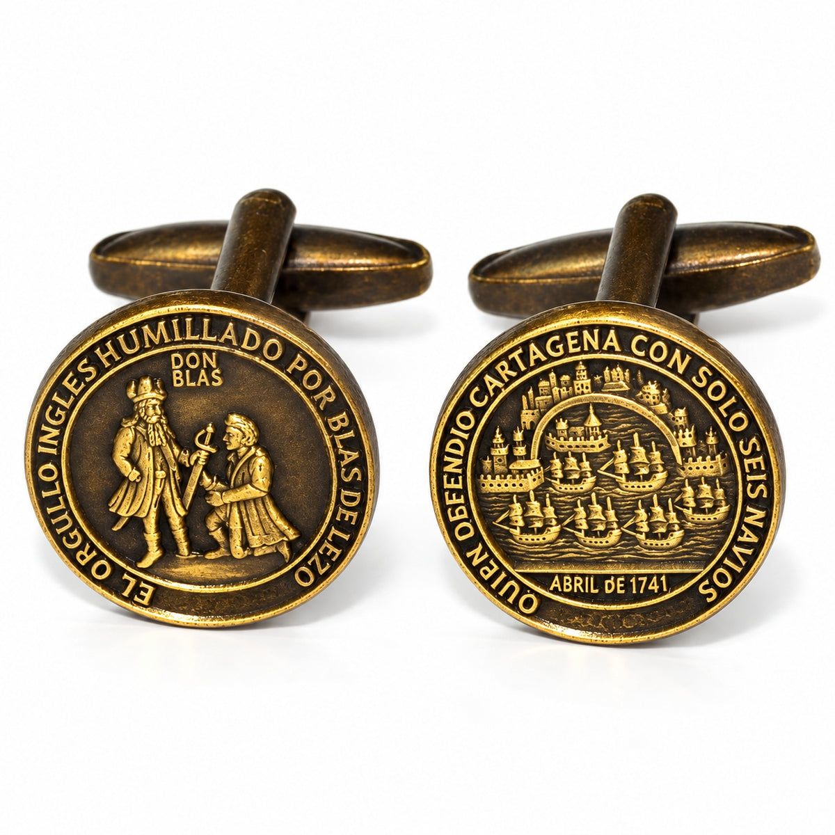 Gemelos de Camisa Medalla de Blas de Lezo Homenaje