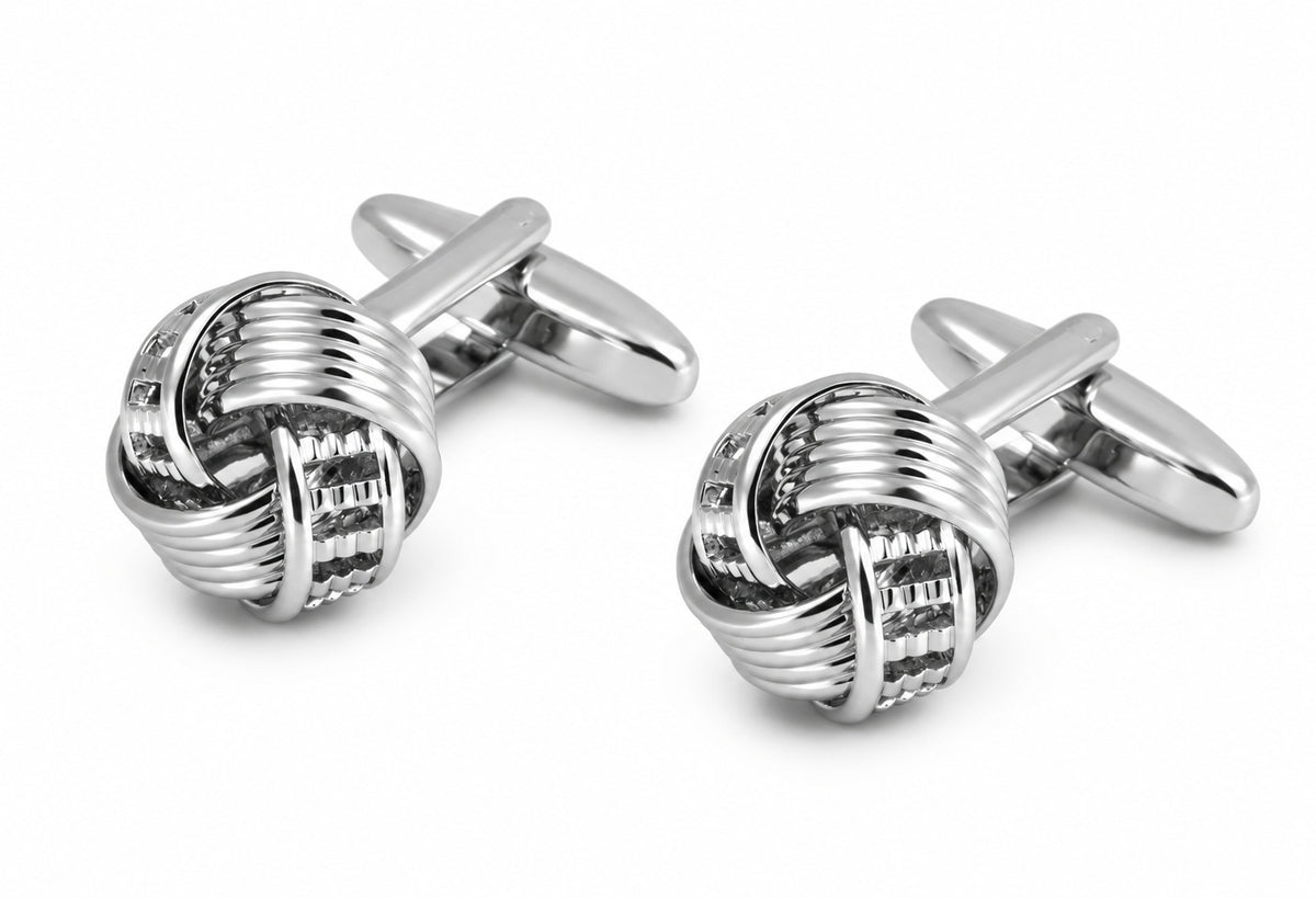 Gemelos de Camisa Nudo Plated Knot Lined 14mm