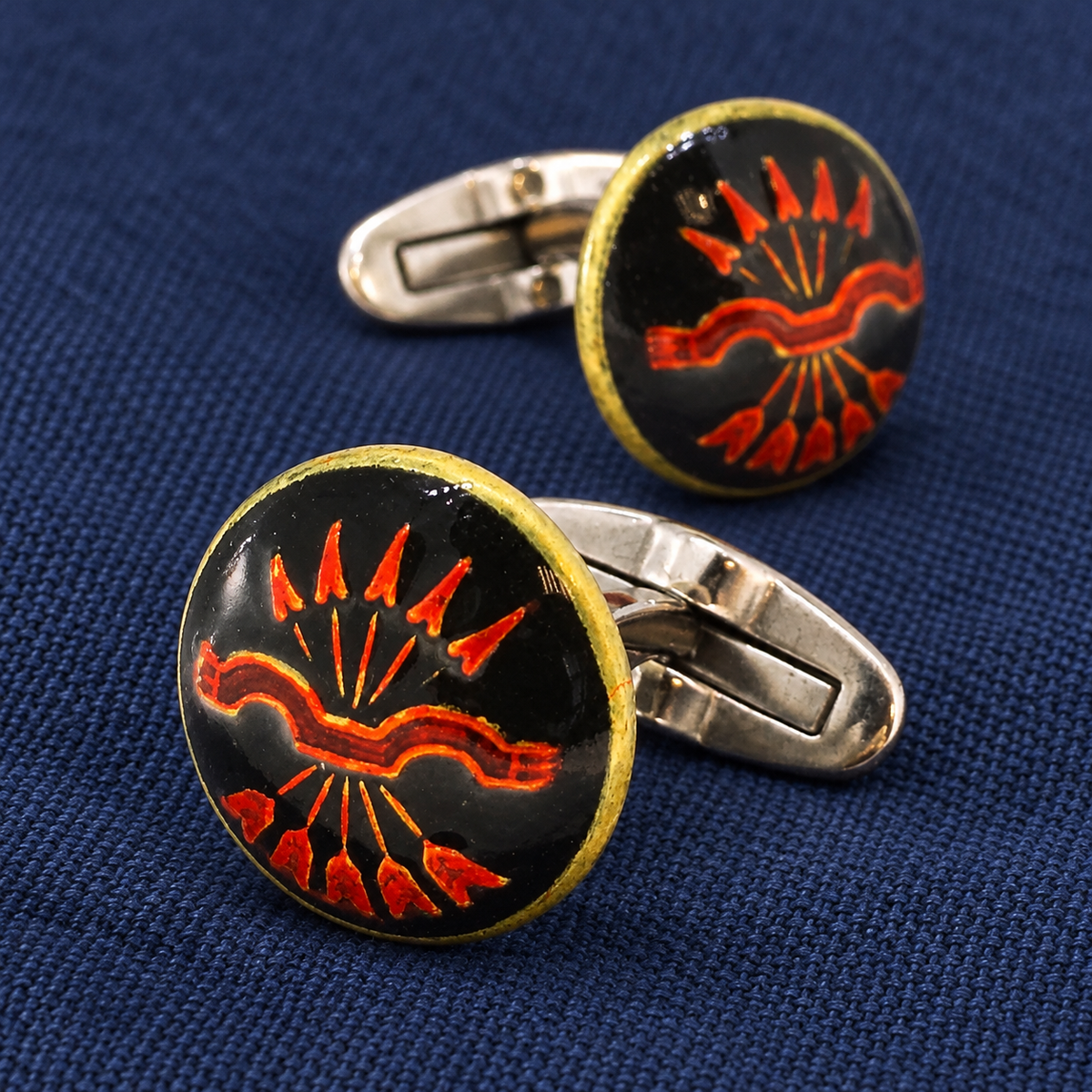 Gemelos de Camisa con Botones Originales de Falange Epoca Guerra Civil Española 15 mm