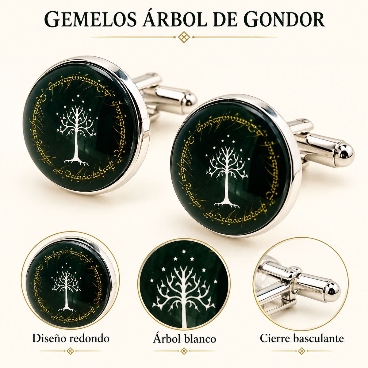 Gemelos para camisa Magglass Arbol Elfico