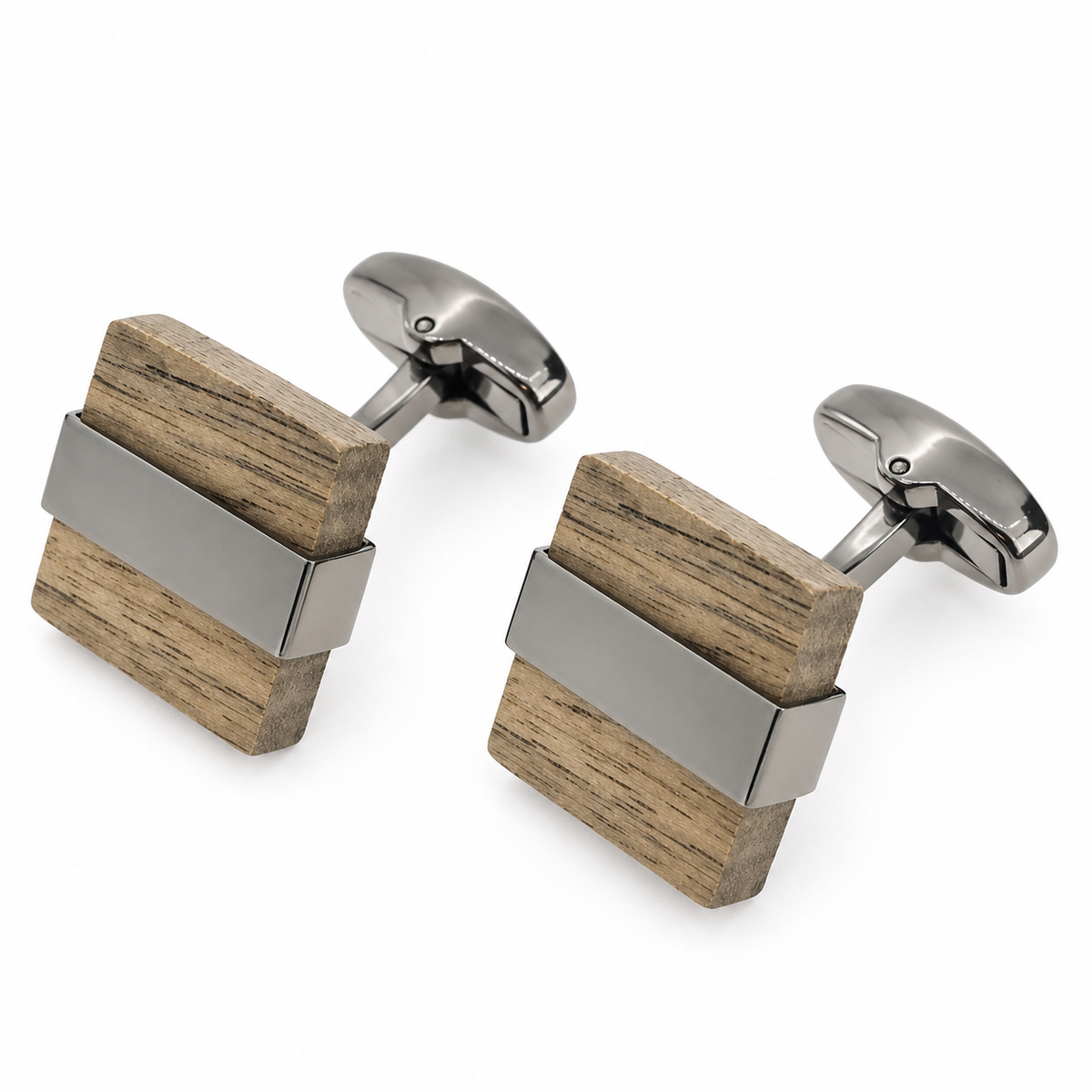 Gemelos para Camisa Wooden Square Style Cuff