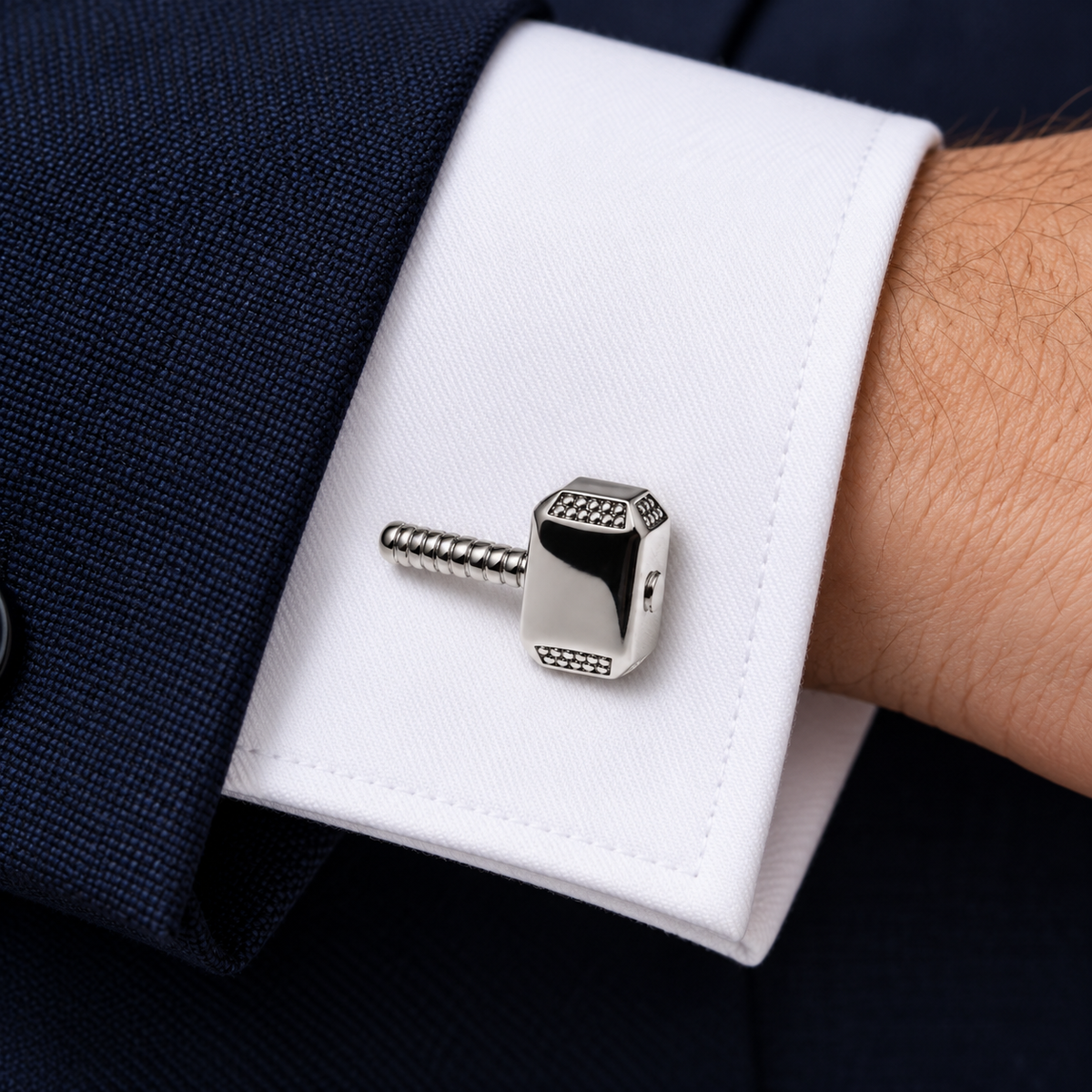 Gemelos para camisa Martillo de Thor Chromado